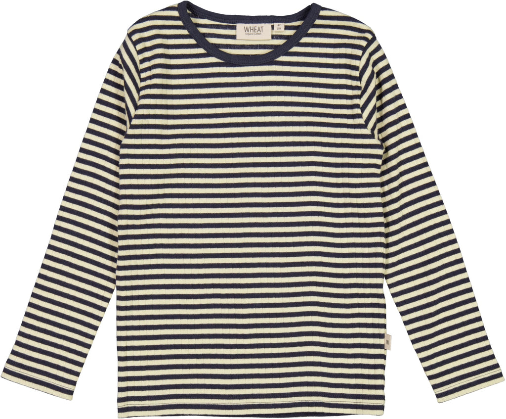 Wheat bluse striped - Midnight stripe