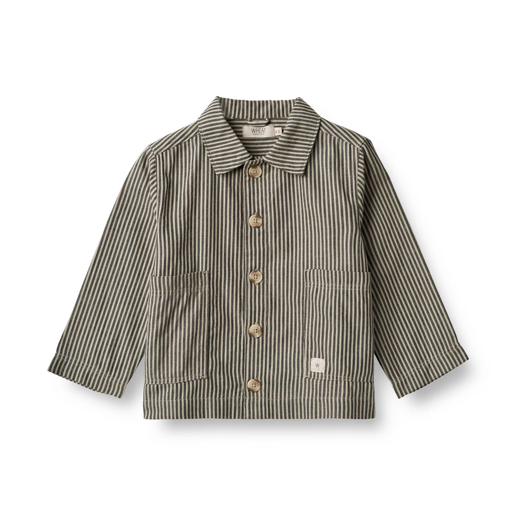 Wheat skjorte avi - Black coal stripe