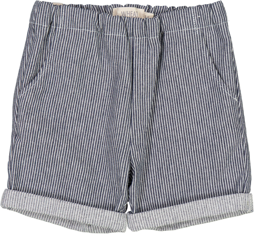 Wheat shorts luca - Navy denim stripe