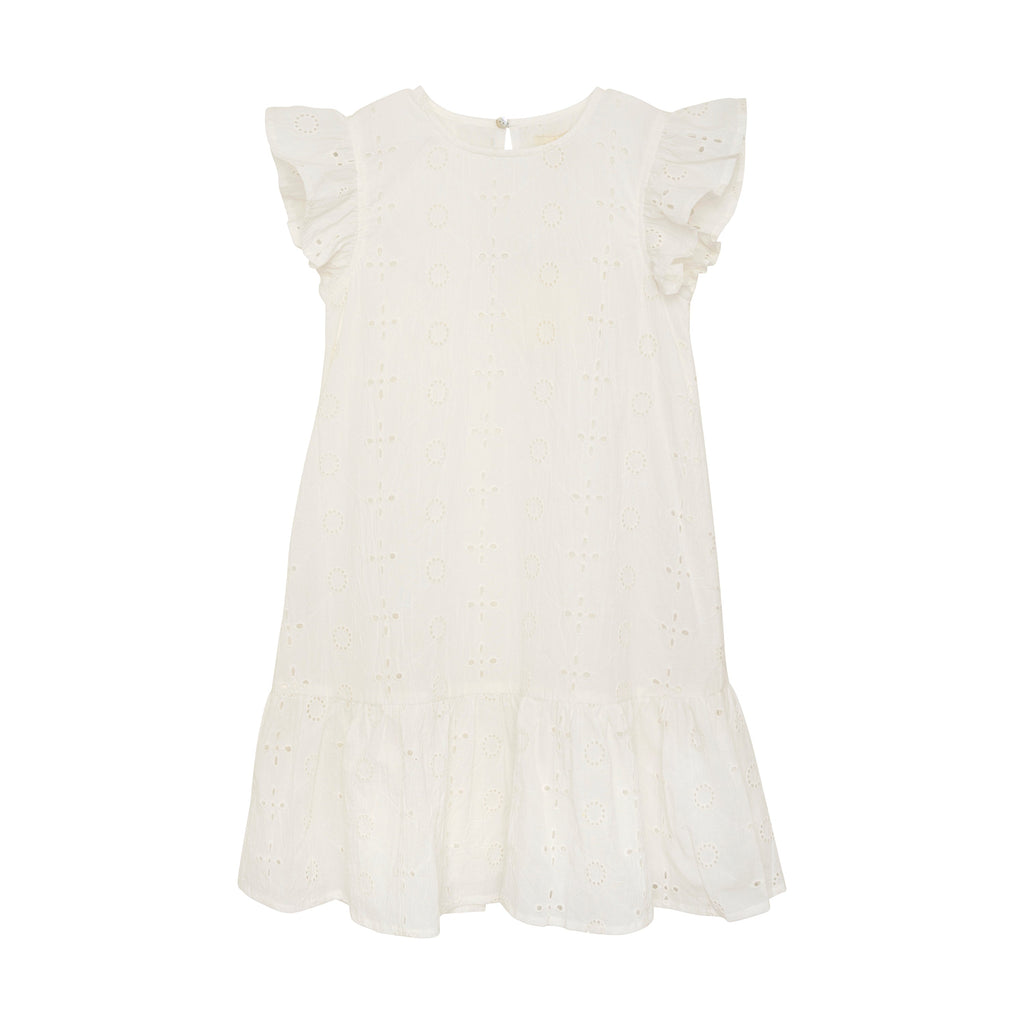 Creamie kjole embroidery - Cloud