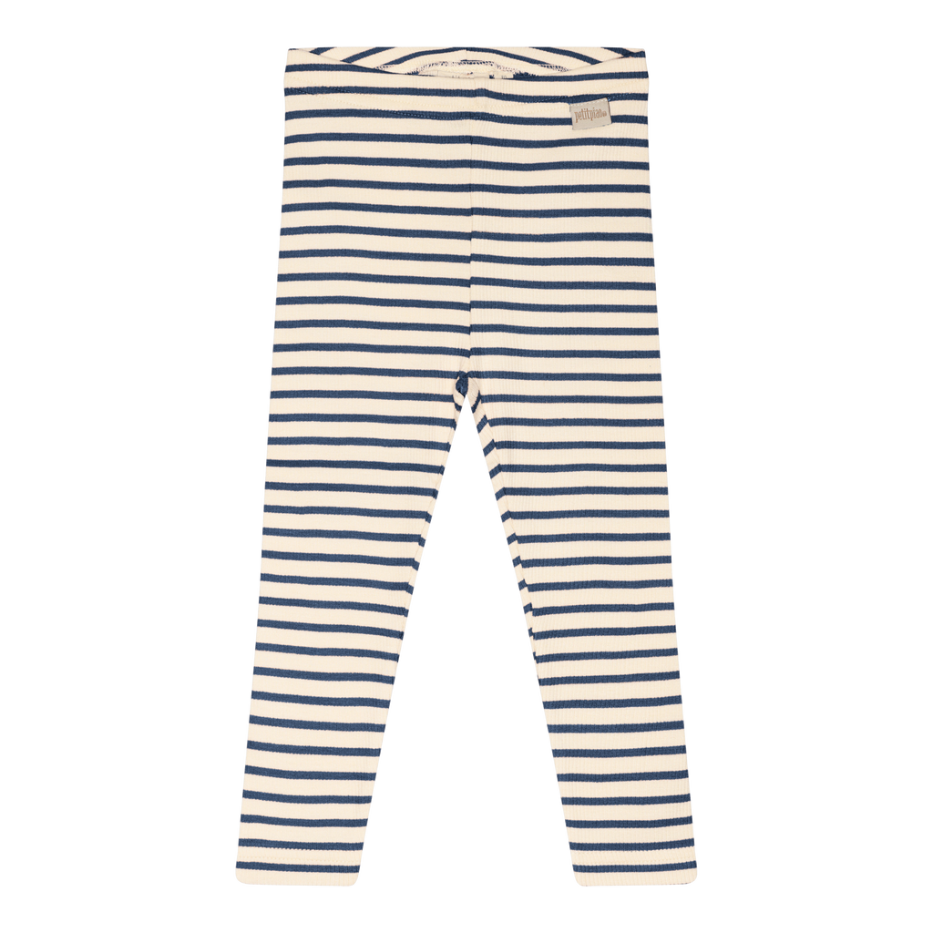 Petit piao modal legging - Denim blue/Off white