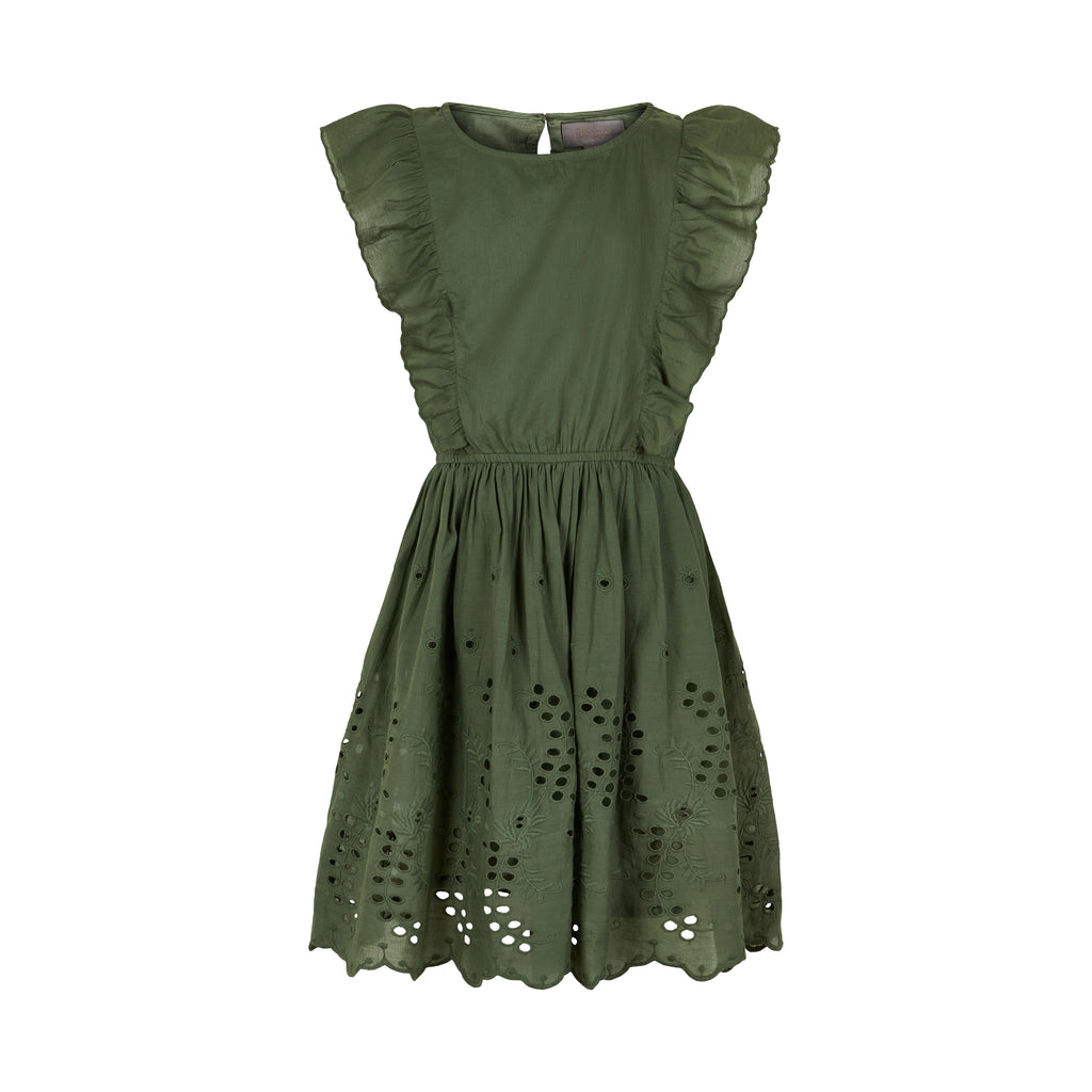Creamie kjole embroidery - Four leaf clover